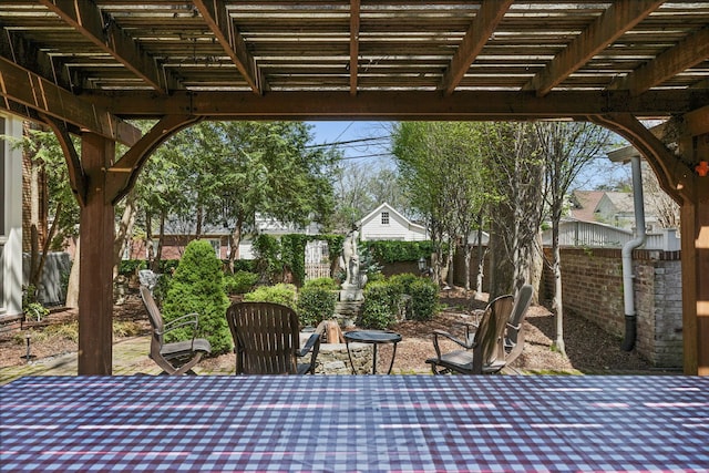 901 Fair St, Franklin, TN 37064 - fenced backyard with a pergola and a patio