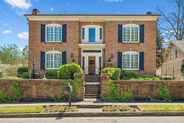 901 Fair St, Franklin, TN 37064 - georgian-style home with brick siding and a chimney