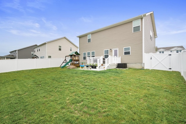 108 Model Ct, Columbia, TN 38401 - rear view of house featuring a playground and a deck