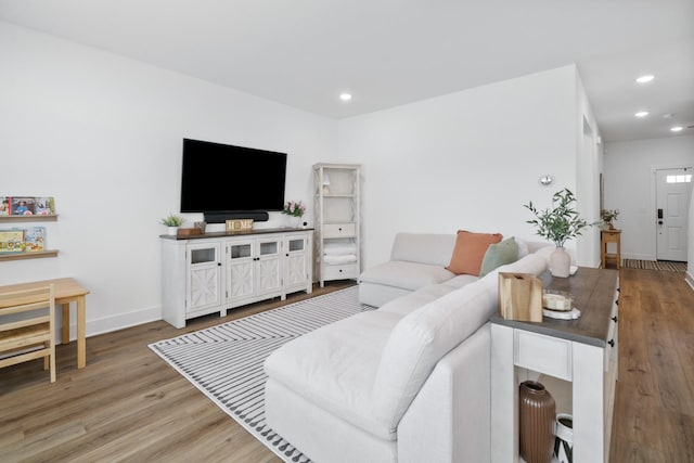 108 Model Ct, Columbia, TN 38401 - living area with recessed lighting, wood finished floors, and baseboards