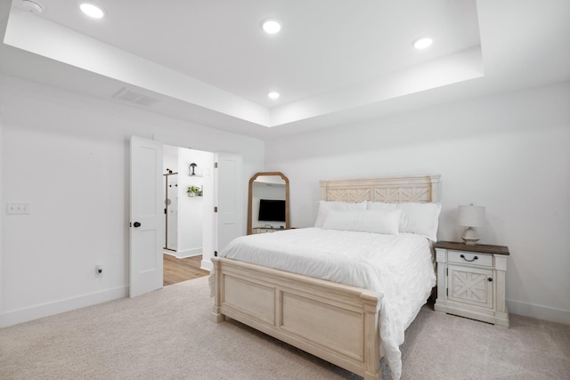 108 Model Ct, Columbia, TN 38401 - bedroom featuring light carpet, recessed lighting, baseboards, and a raised ceiling