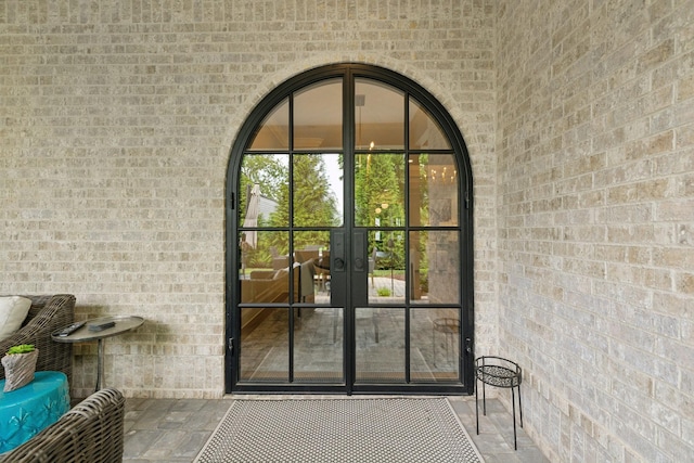 2143 White Poplar Ct, Murfreesboro, TN 37130 - doorway to property featuring french doors and brick siding