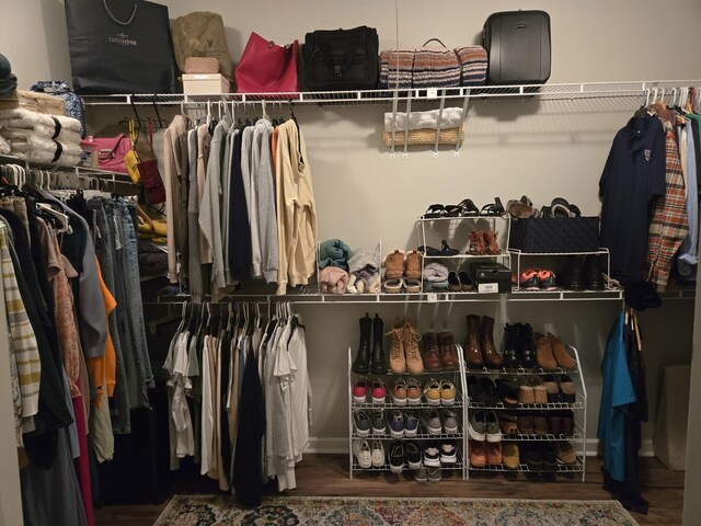7211 Deervalley Dr, Fairview, TN 37062 - walk in closet with wood finished floors