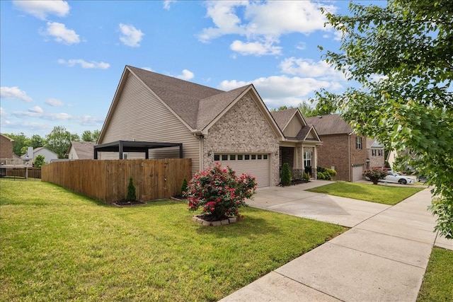 7211 Deervalley Dr, Fairview, TN 37062 - view of front of home featuring brick siding, concrete driveway, a garage, and roof with shingles
