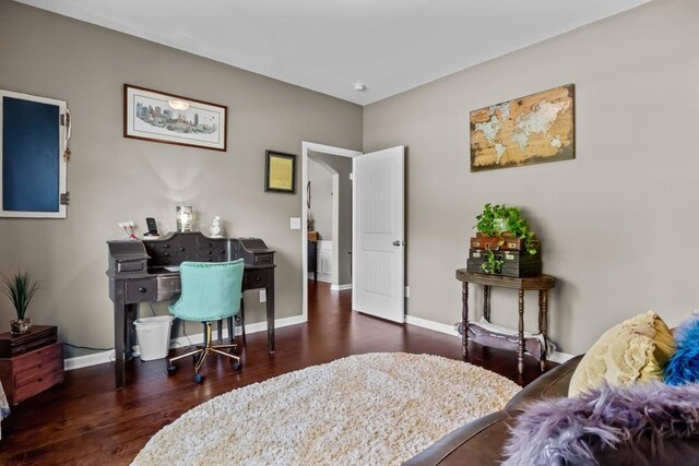 7211 Deervalley Dr, Fairview, TN 37062 - home office featuring wood finished floors and baseboards