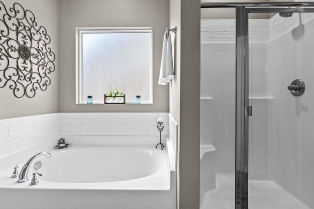 7211 Deervalley Dr, Fairview, TN 37062 - bathroom featuring a shower stall and a garden tub