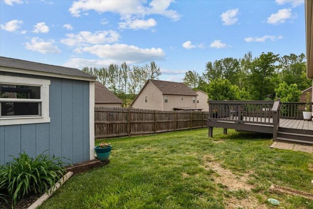 7211 Deervalley Dr, Fairview, TN 37062 - view of yard featuring a wooden deck