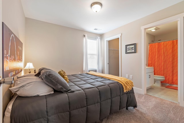 5008 Fennel Ct, Spring Hill, TN 37174 - bedroom featuring carpet flooring, a spacious closet, ensuite bath, and a closet