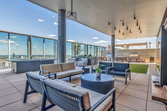 1616 W End Ave Unit 2008, Nashville, TN 37203 - view of patio featuring an outdoor living space
