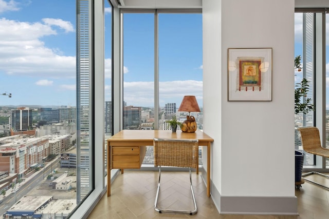 1616 W End Ave Unit 2008, Nashville, TN 37203 - home office with a view of city and floor to ceiling windows