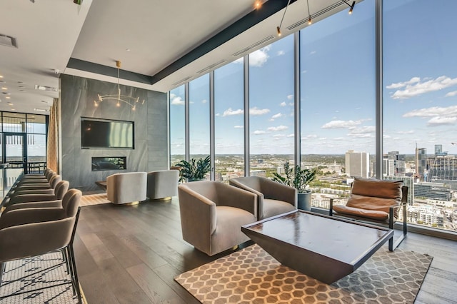 1616 W End Ave Unit 2008, Nashville, TN 37203 - building lobby featuring floor to ceiling windows and a city view