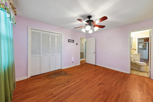 206 Crestland Dr, Columbia, TN 38401 - unfurnished bedroom featuring light wood-style floors, baseboards, and a closet