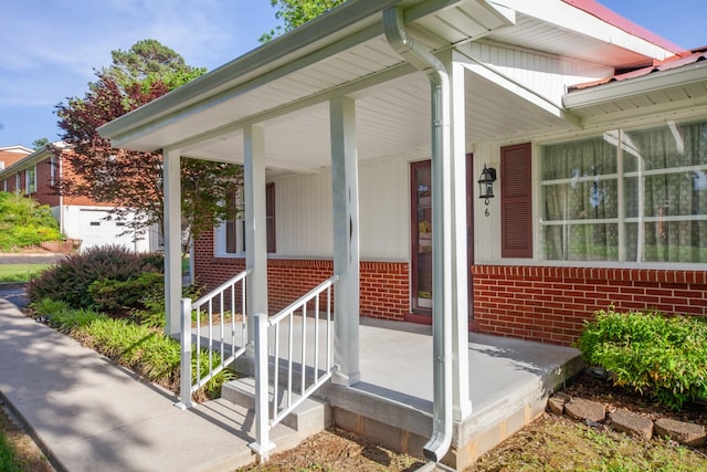 206 Crestland Dr, Columbia, TN 38401 - property entrance with brick siding and a porch