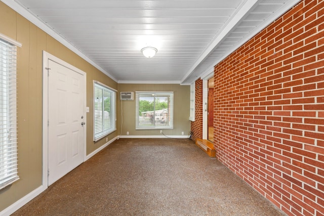 206 Crestland Dr, Columbia, TN 38401 - unfurnished sunroom featuring a wall mounted air conditioner