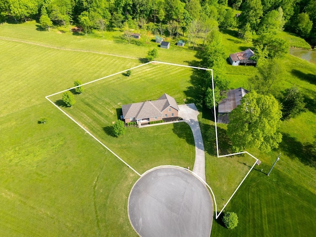1020 Loganview Way, Springfield, TN 37172 - view from above of property with property parcel outlined