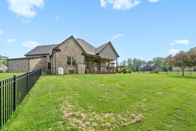 1161 Reda Dr, Clarksville, TN 37042 - back of property with brick siding and central AC