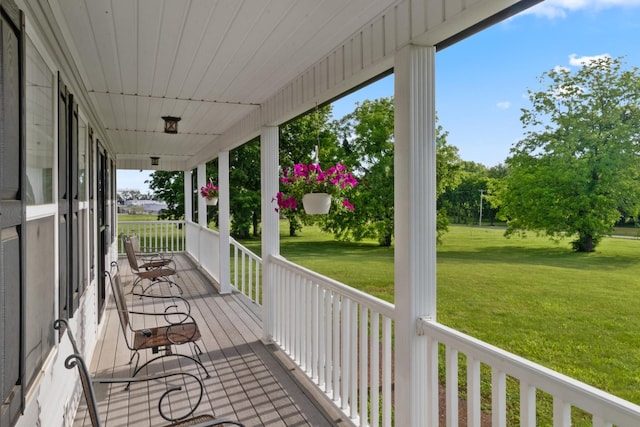 6928 Hoover Mason Ln, Mount Pleasant, TN 38474 - wooden porch featuring a yard