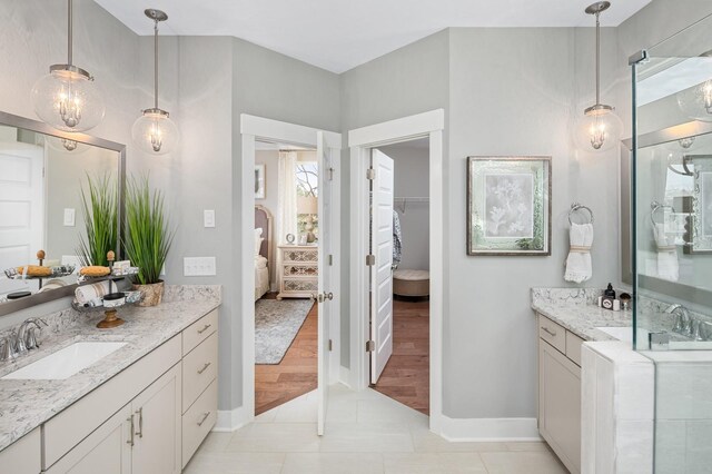4605 Hessey Rd, Mount Juliet, TN 37122 - ensuite bathroom featuring baseboards and two vanities