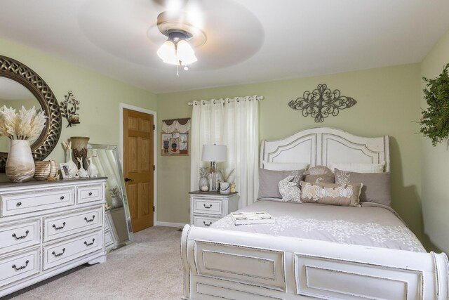 147 Crimson Dr, Winchester, TN 37398 - bedroom featuring light carpet, a ceiling fan, and baseboards