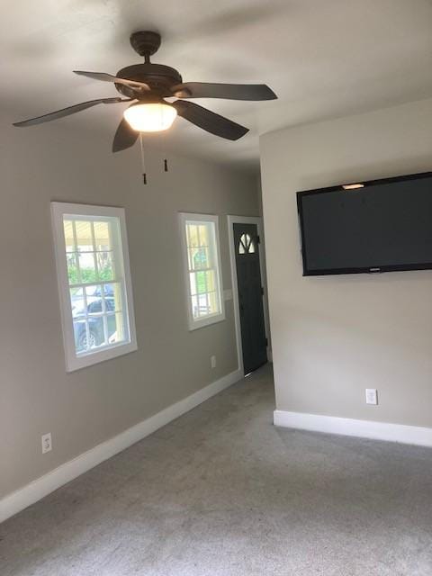 1402 Clarke St, Old Hickory, TN 37138 - carpeted empty room with baseboards and ceiling fan