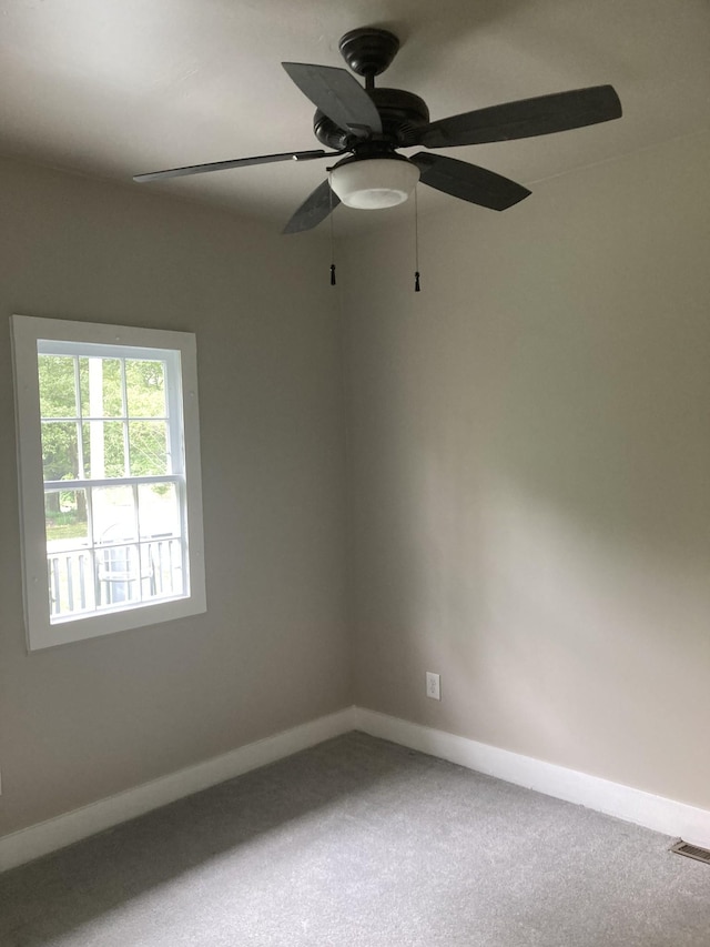 1402 Clarke St, Old Hickory, TN 37138 - carpeted spare room featuring baseboards and ceiling fan