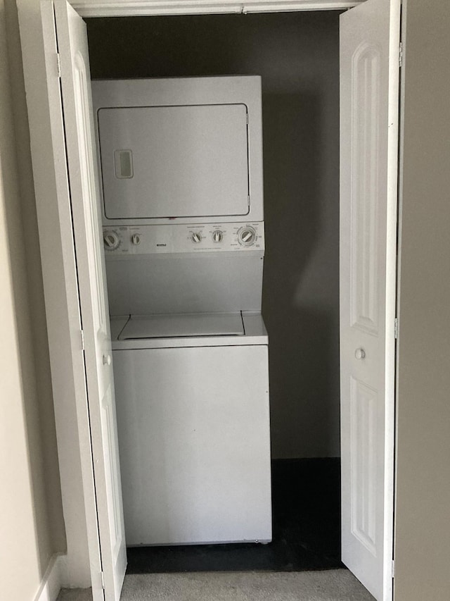 1402 Clarke St, Old Hickory, TN 37138 - washroom featuring stacked washer and clothes dryer