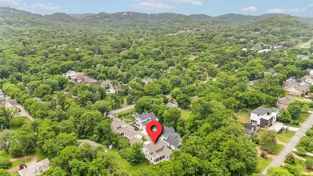 1040B Battery Ln E, Nashville, TN 37220 - aerial view of residential area featuring a mountain backdrop and a forest