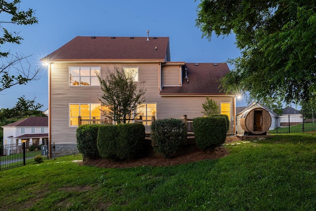 100 Nancy Ct, Hermitage, TN 37076 - rear view of property with a wooden deck