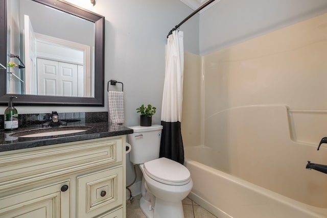 100 Nancy Ct, Hermitage, TN 37076 - full bath featuring vanity, tile patterned flooring, toilet, and shower / bath combination with curtain