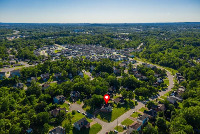 100 Nancy Ct, Hermitage, TN 37076 - aerial view of property's location featuring nearby suburban area and a forest