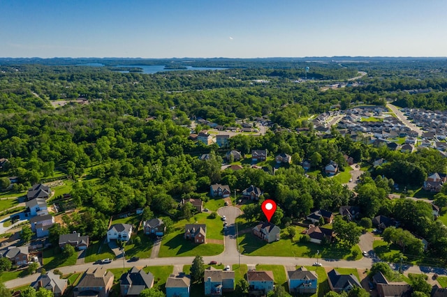 100 Nancy Ct, Hermitage, TN 37076 - aerial view of property's location featuring a heavily wooded area and nearby suburban area