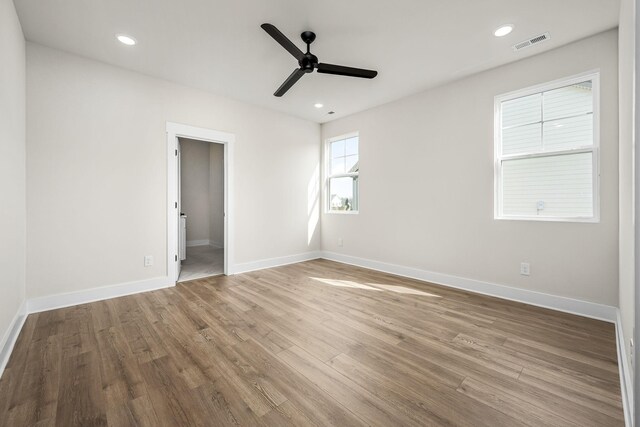 0 Stonehorn Dr, Bell Buckle, TN 37020 - empty room featuring ceiling fan, wood finished floors, baseboards, and recessed lighting