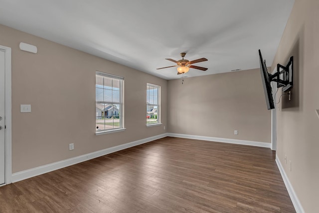 421 Willis Way, Columbia, TN 38401 - unfurnished room with a ceiling fan, wood finished floors, and baseboards