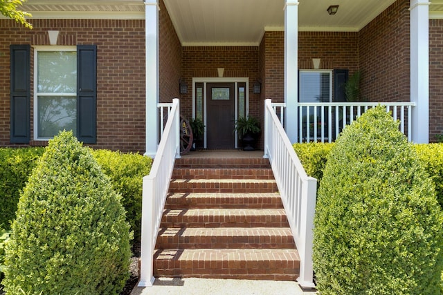 3715 Petty Ln, Columbia, TN 38401 - entrance to property featuring brick siding and a porch