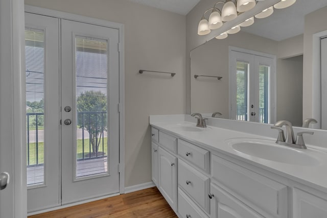 520 Almaville Rd, Smyrna, TN 37167 - bathroom featuring french doors, healthy amount of natural light, and wood finished floors