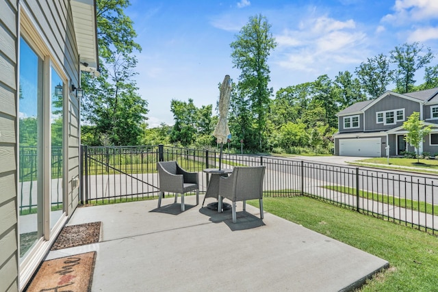 400 Parker Ct, Antioch, TN 37013 - fenced backyard with a patio area, an attached garage, and driveway