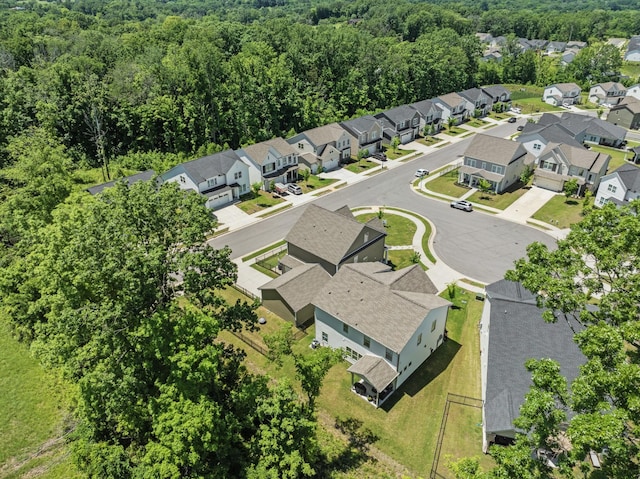 400 Parker Ct, Antioch, TN 37013 - aerial view of residential area with a heavily wooded area