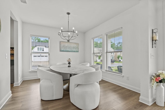 400 Parker Ct, Antioch, TN 37013 - dining space with healthy amount of natural light, a chandelier, and baseboards
