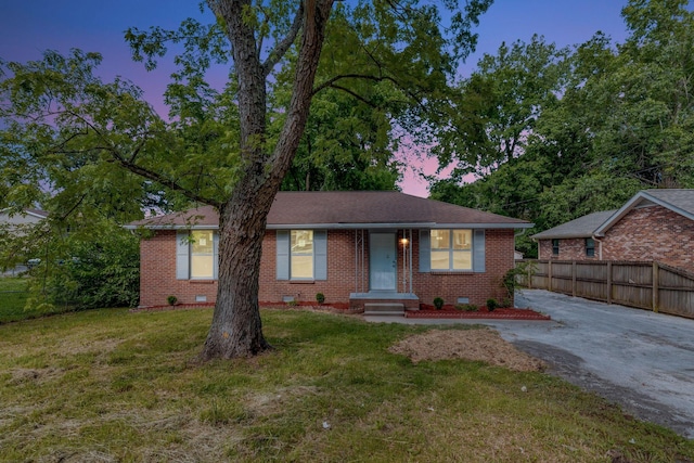 4904 Algonquin Trl, Antioch, TN 37013 - view of front of property featuring driveway, crawl space, and brick siding