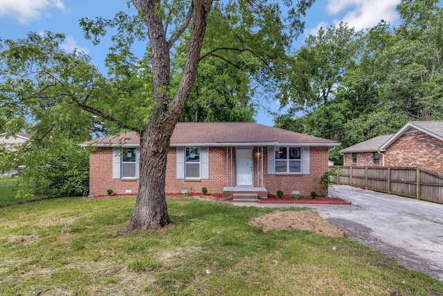 4904 Algonquin Trl, Antioch, TN 37013 - view of front of property featuring asphalt driveway, brick siding, and crawl space
