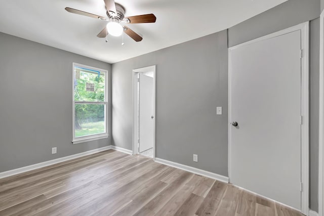 4904 Algonquin Trl, Antioch, TN 37013 - unfurnished bedroom featuring light wood finished floors, baseboards, and a ceiling fan