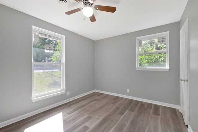 4904 Algonquin Trl, Antioch, TN 37013 - spare room with wood finished floors, baseboards, and ceiling fan