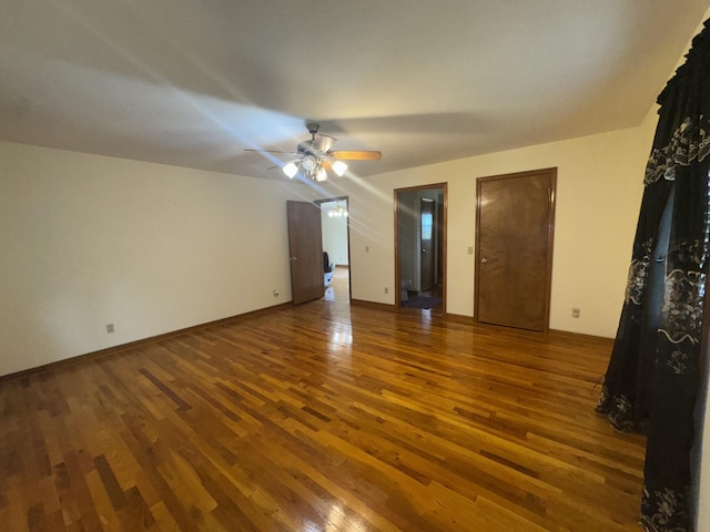 325 Lafayette Ct, Moss, TN 38575 - unfurnished bedroom with wood finished floors and a ceiling fan