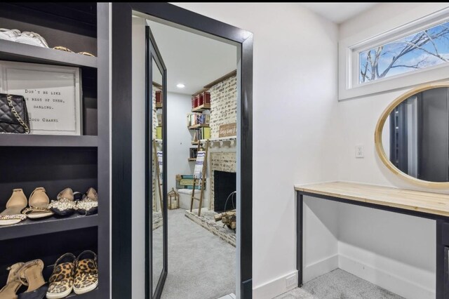 117 Park Cir, Columbia, TN 38401 - interior space with carpet floors, a fireplace, and baseboards