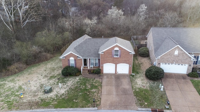 214 Cobblestone Lndg, Mount Juliet, TN 37122 - traditional-style home with brick siding, concrete driveway, and a shingled roof