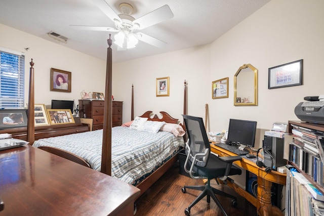 214 Cobblestone Lndg, Mount Juliet, TN 37122 - bedroom featuring wood finished floors, a desk, and ceiling fan