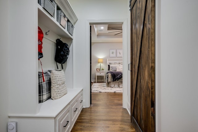 1092 Meeks Cemetery Rd, Burns, TN 37029 - mudroom featuring dark wood-type flooring