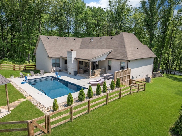 1092 Meeks Cemetery Rd, Burns, TN 37029 - view of pool featuring a patio and an outdoor living space