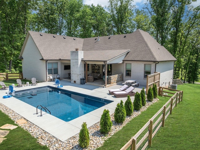 1092 Meeks Cemetery Rd, Burns, TN 37029 - view of pool featuring a patio area and an outdoor hangout area
