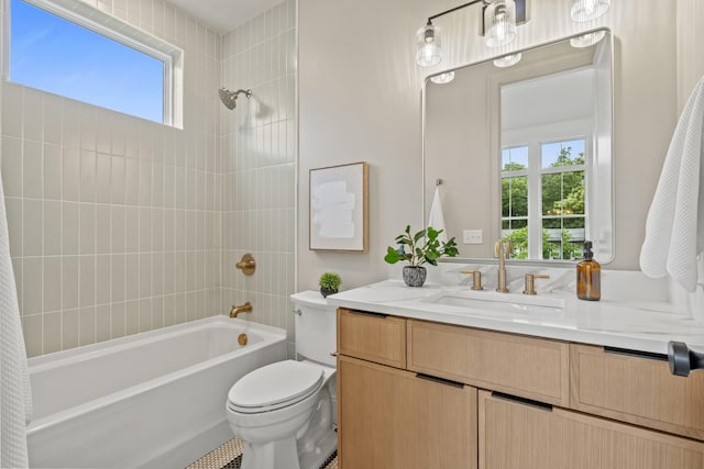 1438 Janie Ave, Nashville, TN 37216 - full bath featuring toilet, plenty of natural light, vanity, and bathing tub / shower combination